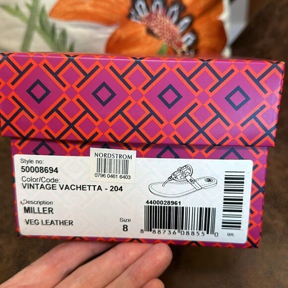 TORY BURCH CLOUD SHEARLING LEATHER MILLER SANDALS NATURAL CORK VGUC SZ 8M - Picture 14 of 14